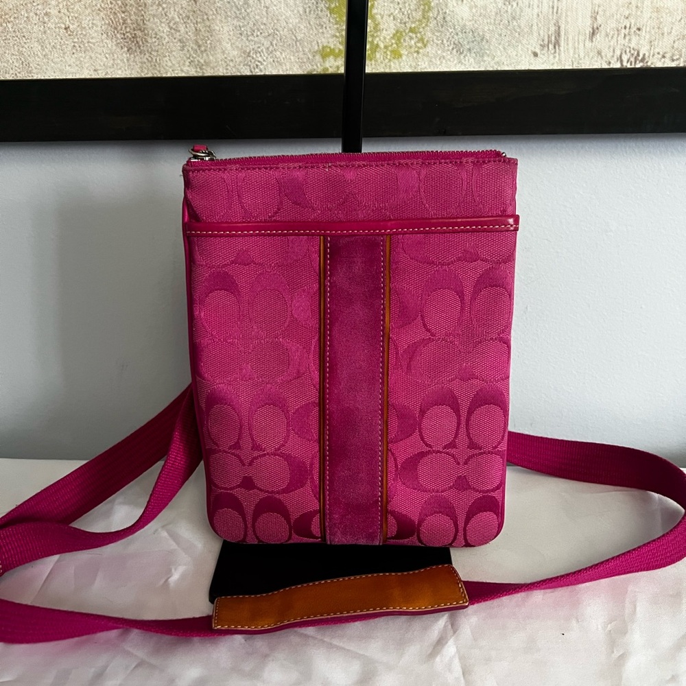 Coach Pink Signature Crossbody Bag